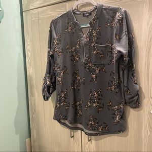 Womens Angel Half Zip 3/4 sleeve Sweater Size Large